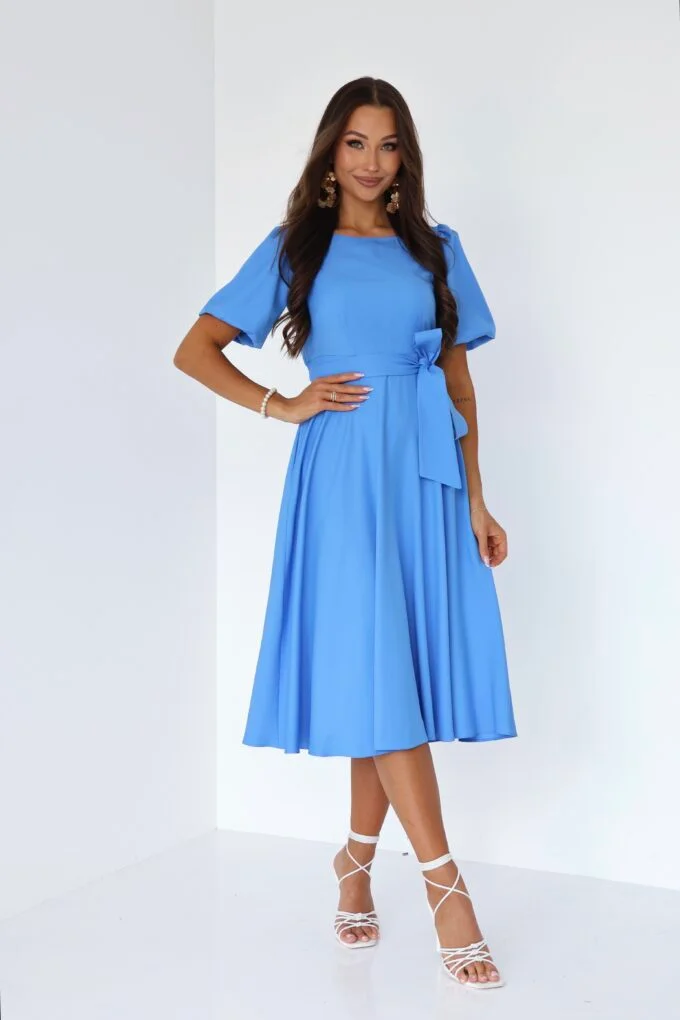 فستان ميدي أزرق من DANA Collection